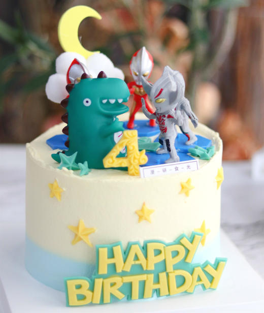 【生日蛋糕】奥特曼打小怪兽款 商品图0