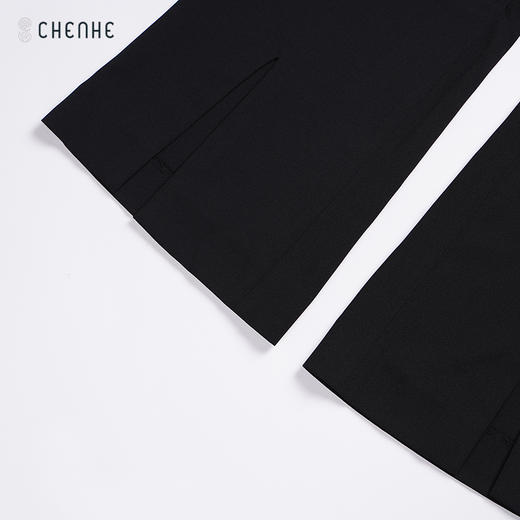 M1L3臣禾【开叉喇叭裤】设计感显瘦通勤百搭职业范儿黑色长裤9212060876 商品图6