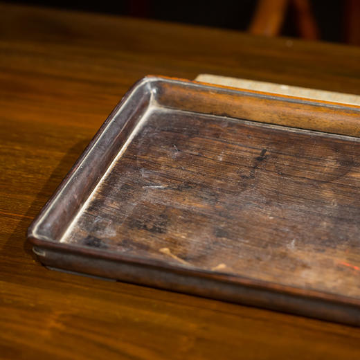 清代 红木素工文房盘 商品图2