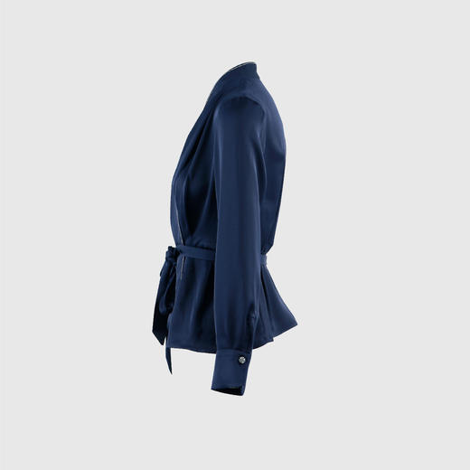 领边夹珠链名媛上衣（附腰带） 商品图2