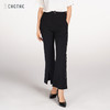 M1L3臣禾【开叉喇叭裤】设计感显瘦通勤百搭职业范儿黑色长裤9212060876 商品缩略图3