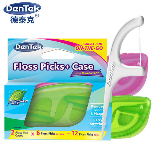 【已下架】积分兑换 | 德泰克进口旅行装牙线盒扁线便携牙线棒6支2盒（不支持无理由退换）[福利品] 商品图1