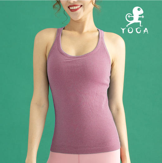 【七十二小时发货】壁虎瑜伽【2107SY018】修身显瘦背心（有胸垫） 商品图8