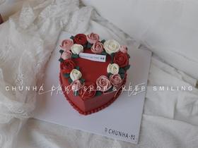 ｜复古心形裱花蛋糕｜