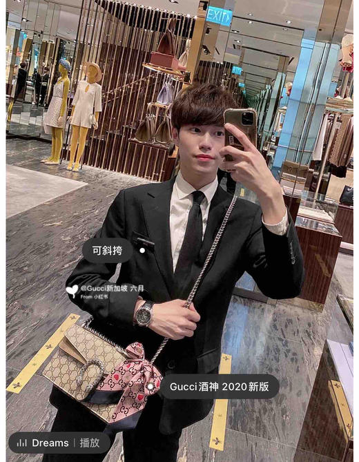 Gucci酒神包25厘米，绝美钻扣，尺寸不大不小刚刚好，实用又好看，可以放各种大手机，ding级原单 商品图1