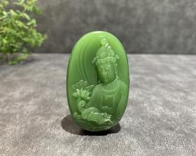【御珠宫坊·传藏系列】碧玉观音牌