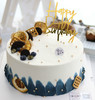 【生日蛋糕】白底蓝条水果装饰款 商品缩略图0
