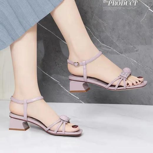 TZW-夏新款粗跟高跟鞋中跟外穿时尚百搭软底鞋 商品图2