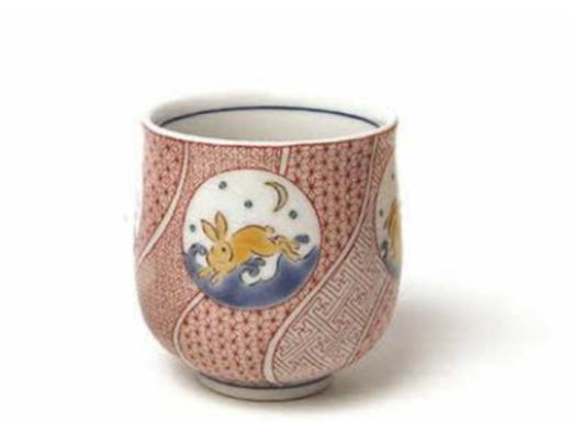赤绘玉兔望月主人杯 商品图0