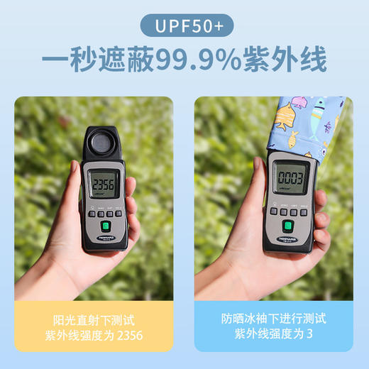 【儿童冰袖】夏季儿童冰袖户外防紫外线防晒袖套男女童可爱冰丝印花套袖 商品图3