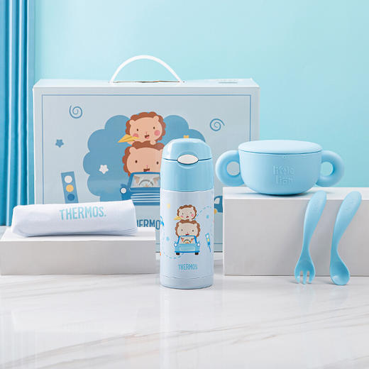 9楼母婴生活馆6折膳魔师成长套装儿童保温杯辅食碗餐具水杯吊牌价：499元活动价：229元 商品图0