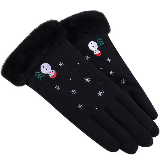 【手套】新款秋冬触屏德绒保暖手套男女士自发热防风防寒可爱韩版手套 商品图4