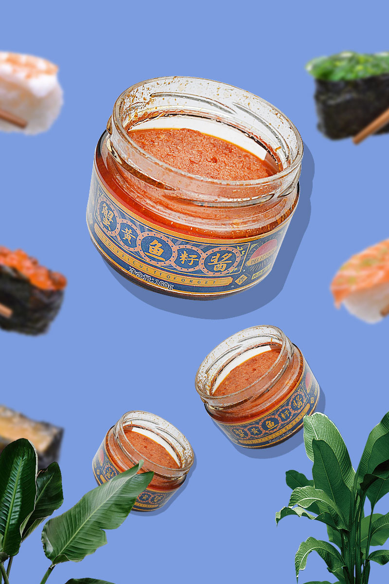 蟹黄鱼子酱三瓶装，鲜活蟹黄蟹肉口感暴爽鱼籽