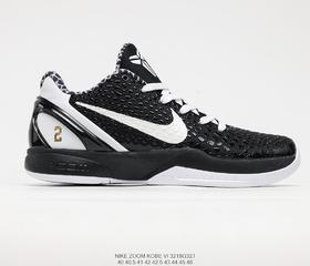 耐克Nike Kobe 6 Mamba Forever经典黑白Gigi实战篮球运动鞋CW2190-002