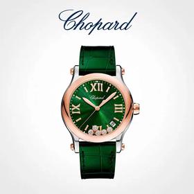 1F 锦华钟表 萧邦happy sport 18k金双色5钻腕表