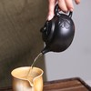 紫砂壶-开心果壶，紫泥【焐灰】，正高工王银芳作品，开心果为钮，贴花银杏叶。 商品缩略图2