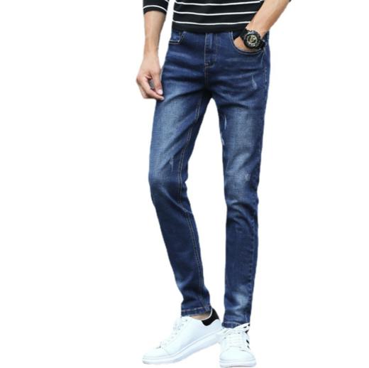 【服饰鞋包】弹力小脚潮牌修身水洗简约牛仔裤 商品图4