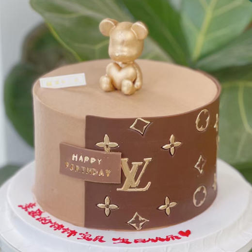 小熊花纹围边（棕） 商品图0