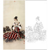 王美芳竖幅工笔传统仕女人物白描底稿《解语花之四》-多种白描尺寸可选-B178 商品缩略图0