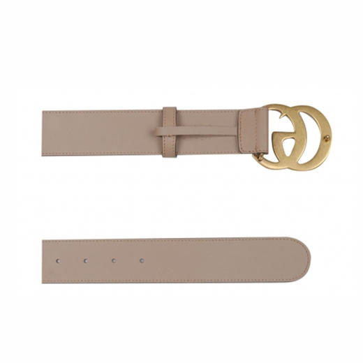 GUCCI 古驰 女士双 G 搭扣皮革腰带 杏色 400593 AP00T 5729 商品图3