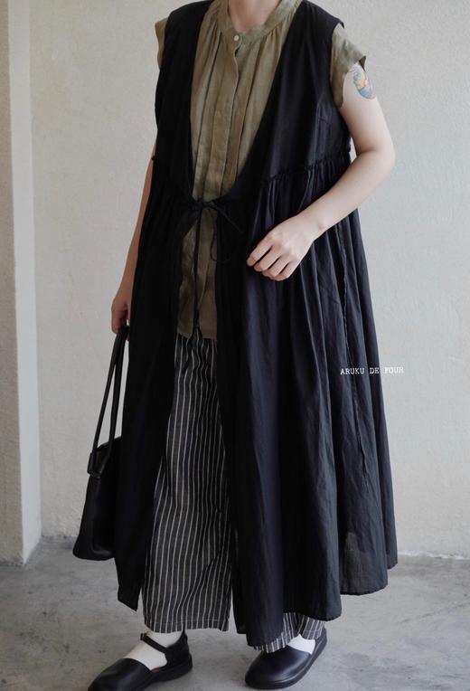 FRANCESCA浅灰/白/黑背心绑带裙 商品图13