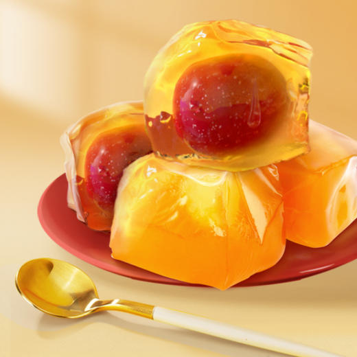 邓老陈皮山楂香梨组合芯冻含果肉纸袋果冻休闲零食布丁 商品图3