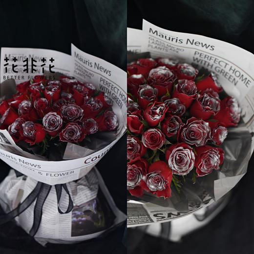 《Dear》银边新娘玫瑰花束 商品图0