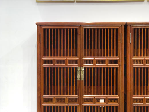 红桥红  家具严选  缅甸花梨（大果紫檀）【178疏影条子 碗柜】 商品图1