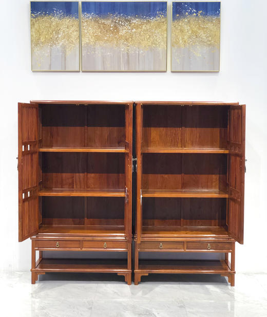 红桥红  家具严选  缅甸花梨（大果紫檀）【178疏影条子 碗柜】 商品图8