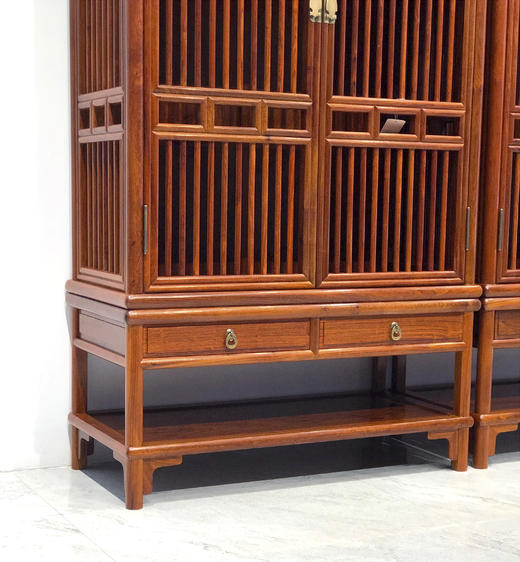 红桥红  家具严选  缅甸花梨（大果紫檀）【178疏影条子 碗柜】 商品图7