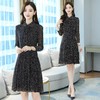 AHM-ydy8083新款法式气质娃娃领洋气减龄中长款雪纺波点连衣裙 商品缩略图0