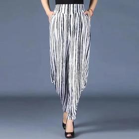 PDD-YXFS210724新款时尚气质宽松百搭高腰雪纺哈伦裤