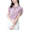 MZ104409夏设计感上衣复古港味港风花网红碎花短袖雪纺衬衫衬衣 商品缩略图5