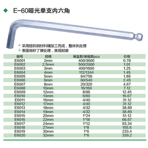 哑光加长球头内六角 商品图1
