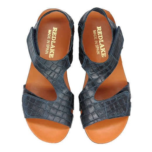 断码特价36码——西班牙原产超舒适女士皮凉鞋23084S-深蓝色（简约优雅系列） 商品图5