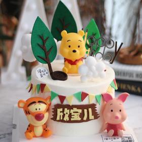 【生日蛋糕】小熊维尼款（可备注蛋糕侧面翻糖名牌）