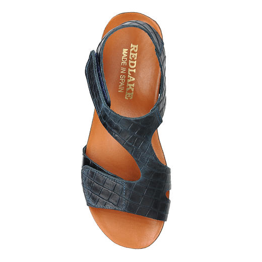 断码特价36码——西班牙原产超舒适女士皮凉鞋23084S-深蓝色（简约优雅系列） 商品图2