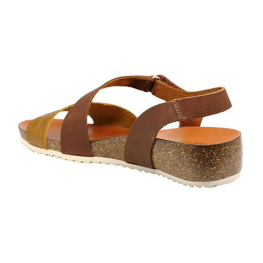 断码特价36码——西班牙原产超舒适女士皮凉鞋23231S-棕色（简约优雅系列） 商品图4