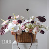 高级感配色《咖啡馆》手提花篮 商品缩略图0