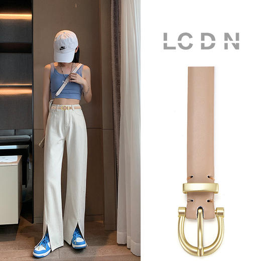 【服饰鞋包】仿古复古简约女学生细款皮带女士韩版削边牛仔裤 裤腰带 商品图1