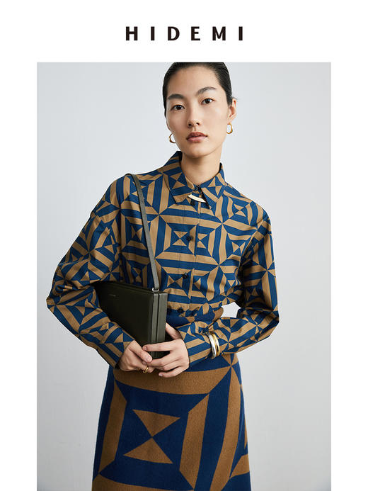 HIDEMI几何设计感印花简约衬衫 商品图7