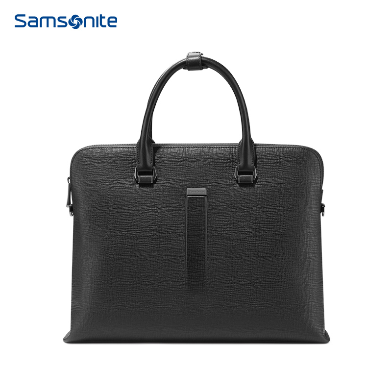 新秀丽男士挺括有型牛皮高端商务公文包BZ9*005