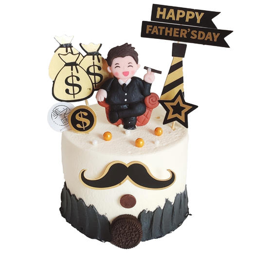 NO.319 ｜爸爸祝福蛋糕｜动物奶油蛋糕 商品图0