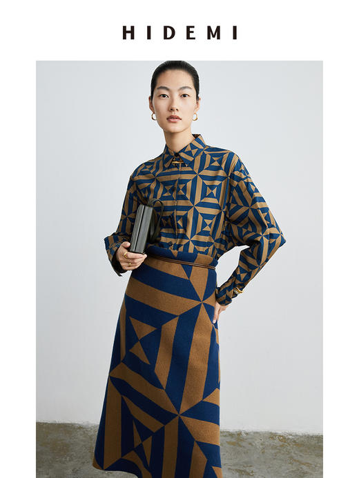 HIDEMI几何设计感印花简约衬衫 商品图9