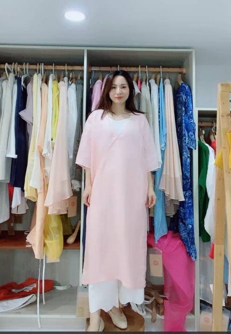 【线上专属】V领连衣裙（21707220-桃夭） 商品图0