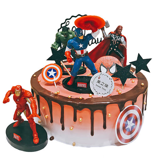 NO.161｜复仇者联盟 ｜动物奶油蛋糕 商品图0