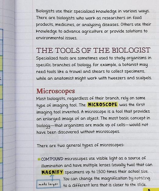 【中商原版】美国少年学霸超级笔记 生物 Everything You Need to Ace Biology in One Big Fat Notebook 英文原版 Matthew Brown 商品图4