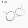 ZEGL设计师淡水珍珠手铐情侣手链一对男女小众设计手饰品七夕礼物 商品缩略图3