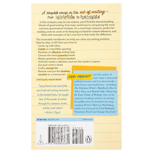 【中商原版】提高写作水平的100种方法 100 Ways to Improve Your Writing 英文原版 Gary Provost 商品图1
