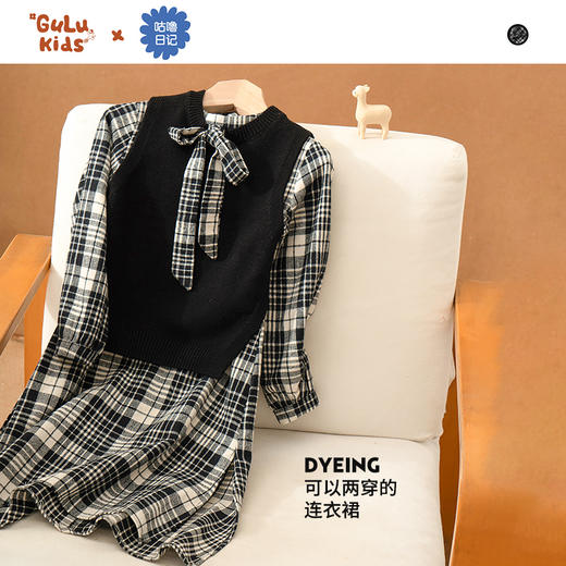 fx-咕噜日记女童格子连衣裙QGQ015 商品图3